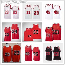 Homens Michael 23 45 MJ Jersey Dennis 91 Rodman Scottie 33 Pippen Chicagos shorts pretos vermelhos de costura branca camisas de basquete