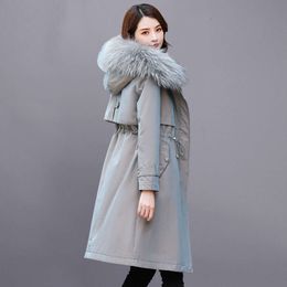 Parker Jacket Women's Winter Mid Length 2022 New Slimming and Fashionable Thickened White Duck Down Style Trench Coat