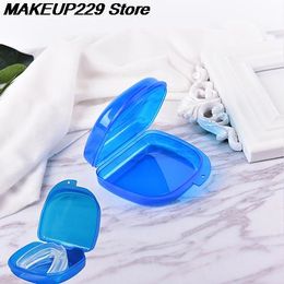 Blue Dental Tray Box Orthodontic Retainer Plastic Partial Denture Storage Box Dental Tools Teeth Care Storage Case