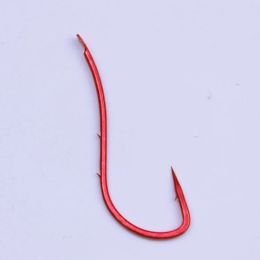 Red hook back thorn hook curve hook long handle beach fishing black snapper pomfret pike hook bass sand tip hook