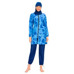 Muslim Women Burkini Print Hijab Swimwear Swimsuit Islamic Beachwear Full Cover 3pcs Bathing Suit Arab Modest Burkini Full Cover