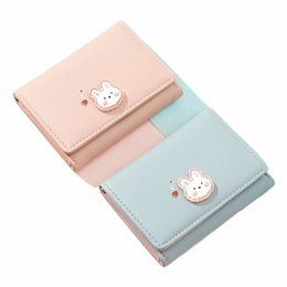 girls Coin Purses Cute Rabbit Wallets for Women Small Zipper Girls Credit Card Holder for Teen Leather Coin Purse Female Wallet I2Ym#