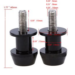 6/8/10mm Aluminium Alloy Motorcycle Screw Holder Swingarm Spools Slider Stand Screw Swingarm Motorcycle Equipments Accessories