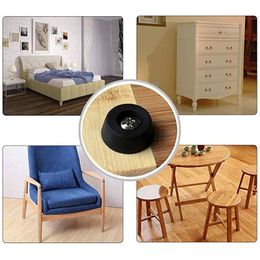 10Pcs Rubber Bumper Round Furniture Pad Black Chair Leg Feet Floor Protector Table Leg Cover for Cutting Board Electronic Crafts