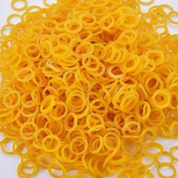 Dog Apparel 200PCS Pet Cat Hair Bows Yellow Rubber Bands Coloured Top Elastic For Grooming Puppy Accessories Products