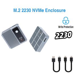 Enclosure M2 SSD Case M.2 NVMe 2230 SSD Enclosure, USB 3.2 10Gbps to NVME M Key External Solid State Drive Case with Write Protection Box