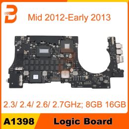 Motherboard Tested Original Motherboard 8203332A For Macbook Pro Retina 15" A1398 Logic Board CPU i7 8GB 16GB Mid 2012 Early 2013 Year