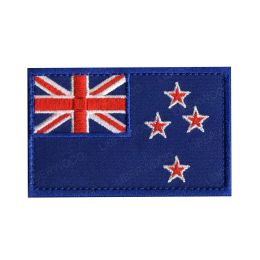 New Zealand Silver Fern Flag Kiwi National Bird Embroidered Patch Applique For Tactical Bags, Jackets, Clothes Military Armband