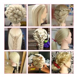 Neverland 30" High Temperature Fibre Hair Styling Mannequin Head Practise Cutting Blonde Hairdressing Dummy Dolls Head for Wig