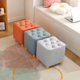 Household Light Luxury Small Stool Changing Shoe Stool Living Room Furniture Sofa Foot Pedal Stool Coffee Table Stool Ottomans