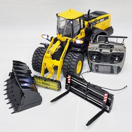 1/14 Metal RC Hydraulic Loader Model WA480 Wheel Loader Forklift Model with Light Sound Group