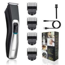 Trimmers HTC Hair Clipper For Men Beard Trimmer Electric Cordless Hair Trimmer for Men Hair Cutting Machine USB Rechargeable IPX7 Waterp