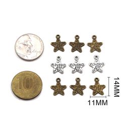 50Pcs Star Metal Labels Sliver Bronze "Just For You" Metal Tags Handmade Labels For Sewing Accessoreis Star Charms Pendants