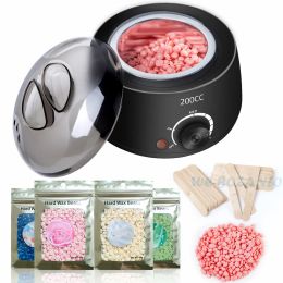 Heaters 200CC Wax Heater Warmer Hair Removal Machine For Hand Foot Body SPA Epilator Paraffin Wax Pot +Wax Beans + Wood Sticks