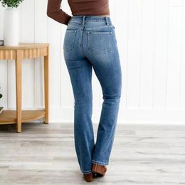 Women's Jeans Office Closure Pants Lady Long Women Bootcut Cowboy Skinny Ladies Gradient Streetwear