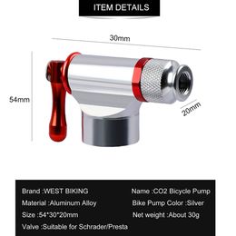 WEST BIKING Portable MTB co2 Bike Mini Fast Air Pump Road Bicycle CO2 Inflator Basketball Cycling Equipment Bike Inflator Pump