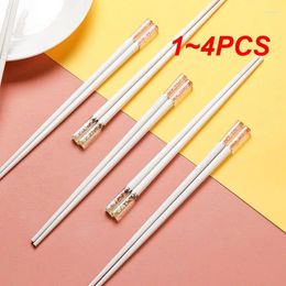 Chopsticks 1-4PCS 24cm Mildew-proof Cherry Blossoms High Temperature Resistant Non-slip Household Products Amber