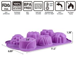 SJ Flowers Shape Silicone Soap Moulds For Soap Making 6Cavity Handmade Mould DIY Handmade Craft Soap Forms