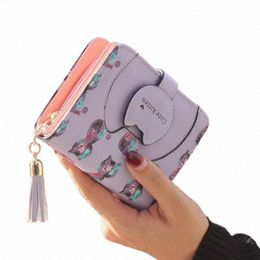 fi Small Female Purse Short Purse Lady Letter Snap Fastener Zipper Short Clutch Wallet Card Holder Coin Mey Women Wallet s3Ei#