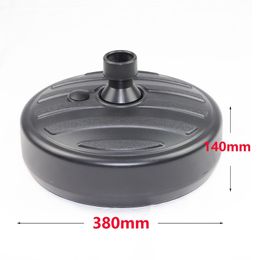 Water Sand Filled Patio Umbrella Base 15.0'' Round Plastic Outdoor Market Umbrella Stand for Garden Lawn 35-38mm Rod GRSA889