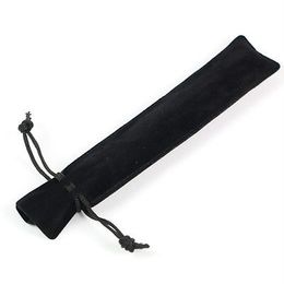 5Pcs Thicker Pen Case With Rope For Rollerball /Fountain/Ballpoint Pen Velvet Pen Pouch Holder Single Pencil Bag