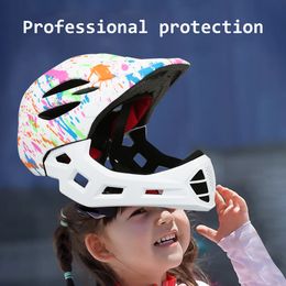 Children Helmet Kids Detachable Full Face Helmet Children Sports Safety Helmet Scooter MTB Bicycle Helmet Outdoor Bike Equipment