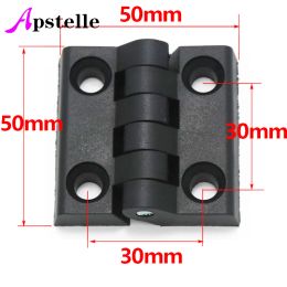 Apstelle 10PCS Small Hinges Black Mini Plastic Door Bearing Butt Cabinet Drawer Jewellery Box ABS Hinge For Furniture Hardware