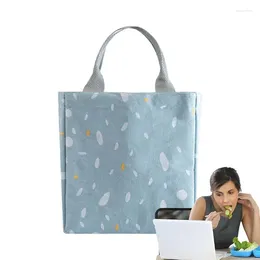 Storage Bags Insulated Lunch Ba Bag Foods Drink Thermal Tote With Bundle Mouth Cotton And Linen