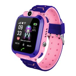 Watches Hotselling Q12 Kids Smart Watch IP67 Waterproof SOS Camera Phone Voice Call LBS Location Child Clock 2G Network Smartwatch Gift