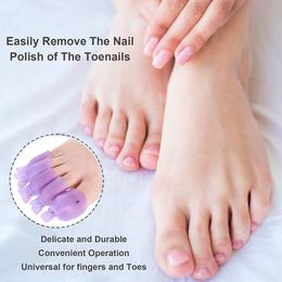 5Pcs Foot Toe Soak Off Cap Plastic Nail Remover Clips UV Gel Polish Remover Wrap Colorful Manicure Easy-Off Clip Pedicure Tools