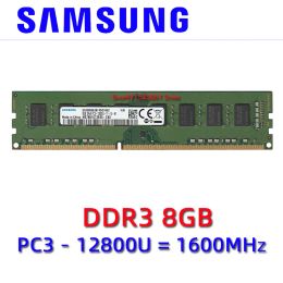 RAMs Samsung ddr3 ram 8GB PC3L10600U 1RX8 PC312800U11 DDR3 1333MHz 1600MHz memory 240pin DESKTOP