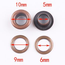 100 sets Metal Red bronze Eyelets with Grommet for Leathercraft Shoe Belt DIY Scrapbooking Cap Bag Tag Clothes Accessories Parts