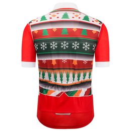 Women Men Cycling Jersey Short Sleeve Bike Shirts Top Christmas Tree Snowflake Gentleman Style Bicycle Clothing
