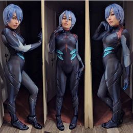 Adults Kids Anime Asuka Langley Soryu Mari Rei Ayanami Cosplay Costume Asuka Test Jumpsuits Zentai Suit Halloween Bodysuit