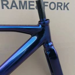 700C Fixed Gear Bicycle Frame Aluminum Alloy Low Wind Resistance Frameset Racing Track Bike Parts With Front Fork