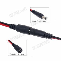 2 Alligator clip to 1 Male or Female DC Power Plug Connector Adapter 30cm/50cm Wire DC 5.5*2.1mm Clips Crocodile Test Leads