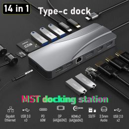 Hubs TypeC thunderbolt hub usb c docking station 2x hdmi DisplayPort for Laptop MacBook Dell HP Lenovo Asus Huawei Xiaomi Samsung