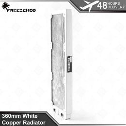 Cooling 360mm White Copper Radiator FREEZEMOD G1/4 Thread PC Water Cooler Copper Liquid Cooling for 12CM Fan TSRPTWWhite360