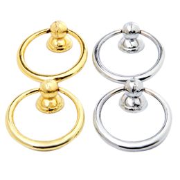 2Pcs Antique Zinc Alloy Vintage Cabinet Knob and Handle Kitchen Cabinet Drawer Ring Pull Handles Furniture Handles Home Decor