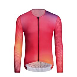 Rockthrill 2020 Spring Autumn Cycling Clothing Men Red Blue Green Mtb Bike Bicycle Wear Long Sleeve Cycling Jersey