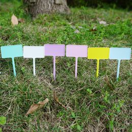 T-Type Garden Plant Labels Markers Nursery Gardening Tag Stakes Waterproof Re-Usable Flower Orchard Multicolor Decorate Sign