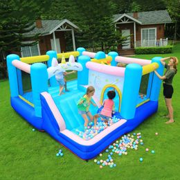 Affordable Inflatable Castle With Slide Best Indoor Bounce House For Kids' Parties Portable Bouncer Jump Combo Jumping Jumper Playhouse Toys Birthday Unicorn Theme