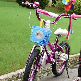 7 Colours Children Bicycle Basket 2 Hooks 1 Buckle Easy To Instal Food Grade PE, Suitable For Children Bicycles And Scooters