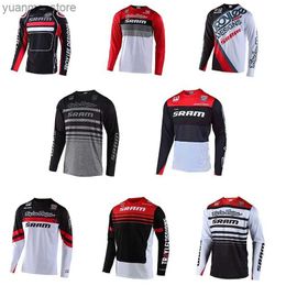 Cycling Shirts Tops Camiseta de Motocross para hombre y mujer ropa para bicicleta de montaa Enduro motociclismoTro BMX 2023 Y240410