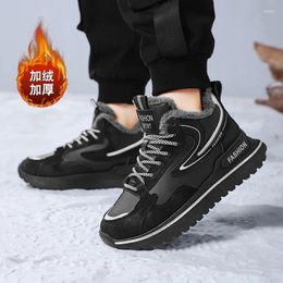 Casual Shoes Men's Warm Winter Sports Platform Vulcanised Running Plush Parent-child Zapatillas