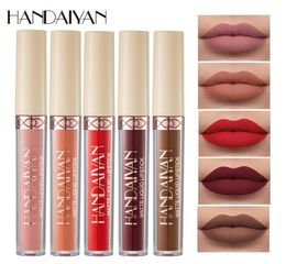 Drop HANDAIYAN Matte Liquid Lipstick Long Lasting Nude Velvet Lip Gloss Waterproof Red Lip Pigment Women Makeup Lip gloss5745586