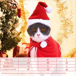 Winter Christmas Pet Cat Costumes Funny Santa Claus Clothes For Small Cats Dogs Xmas New Year Cat Clothing Kitty Kitten Outfits