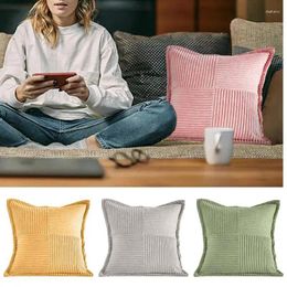 Pillow Corduroy Fabric Strip Cover Soft Striped Throw Square Decorative Pillowcase Solid Covers For Bed Sofa