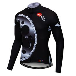 Weimoster 2019 Cycling Jersey long Sleeve men Bike Jersey road MTB bicycle Shirts Mountain maillot Racing top fall spring black
