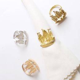 6pcs/lot Wedding napkin ring zinc alloy sailing napkin buckle home accessories boat napkin buckle